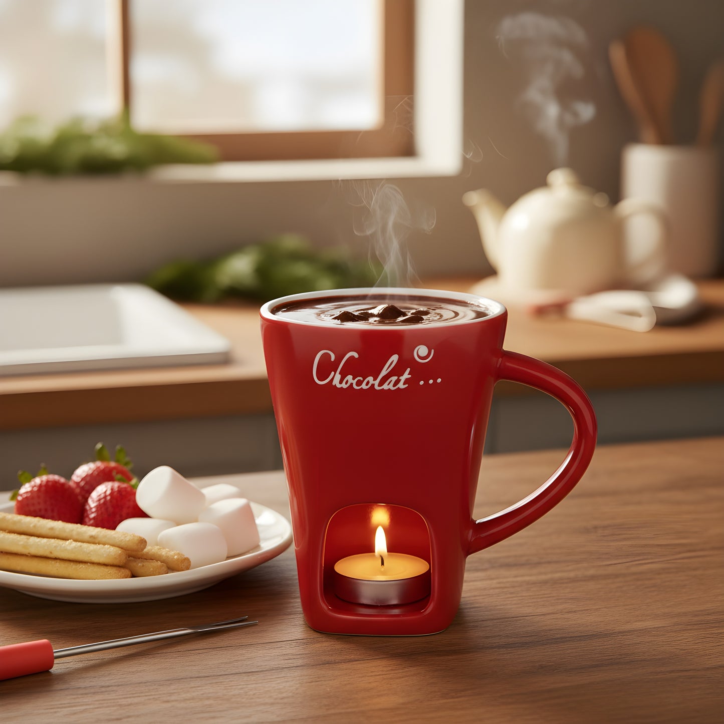 Tasse à chocolat fondue en céramique