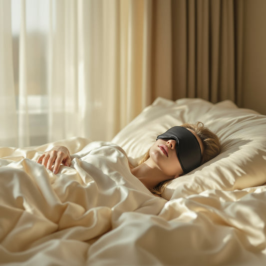 Masque de Sommeil en Soie 22 Momme – Blackout Total, Ultra-doux, Bandeau Réglable | SerenYou